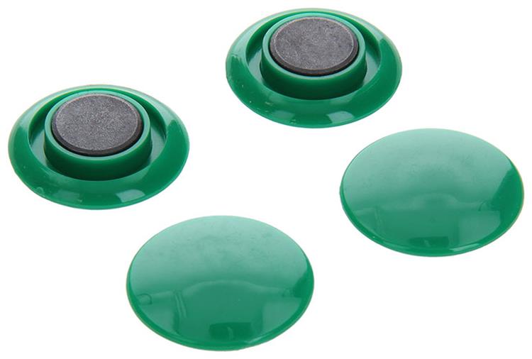 Mack 1017870 - imán para pizarra plástico verde 4 piezas 30 mm | 10 piezas