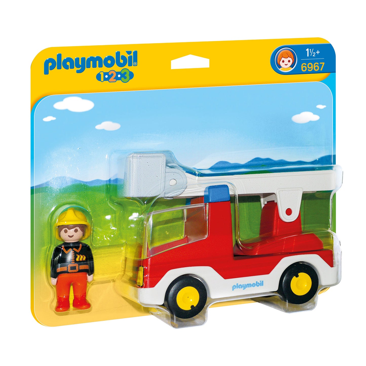 Playmobil 1.2.3. Camion dei pompieri con scala 6967