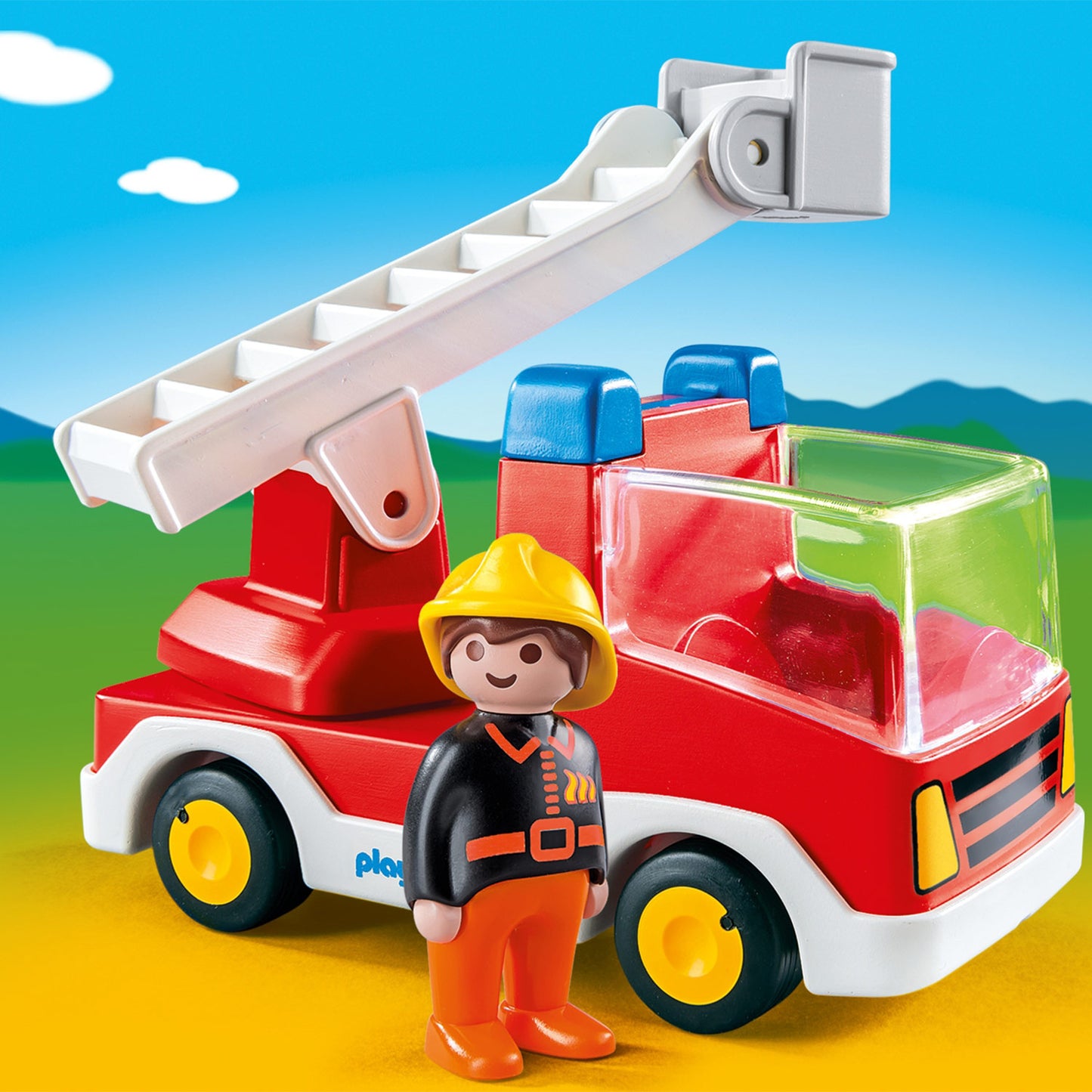 PlayMobil 1.2.3. Camión de bomberos con escalera 6967