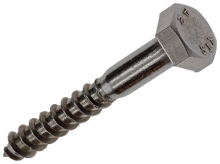 Mack 1019776 - perno roscado para madera acero inoxidable 2uds 10 x 70 mm | 10 piezas