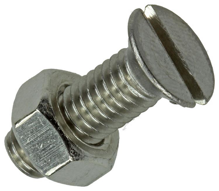 Mack 1019814 - tornillo metálico galvanizado. cabeza + tuerca acero inoxidable 5 pzs m6x20 | 10 piezas