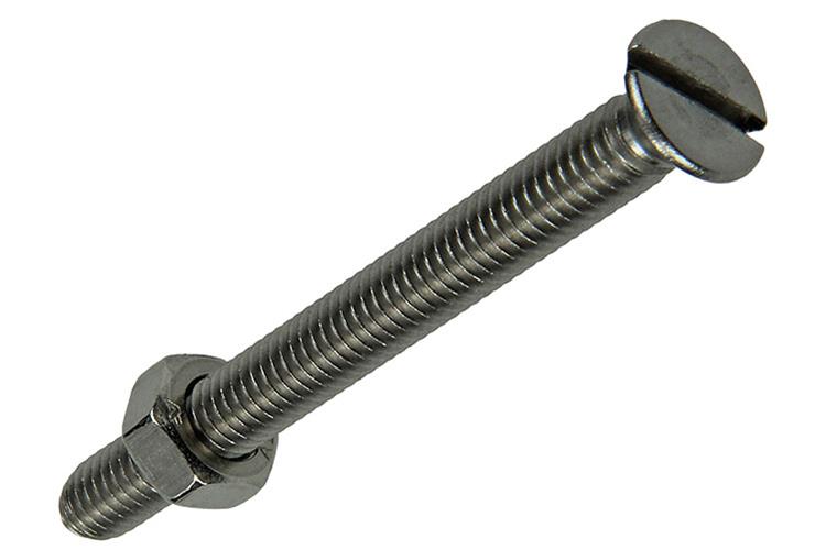 Mack 1019817 - tornillo metálico galvanizado. cabeza + tuerca acero inoxidable 2 uds m6x60 | 10 piezas