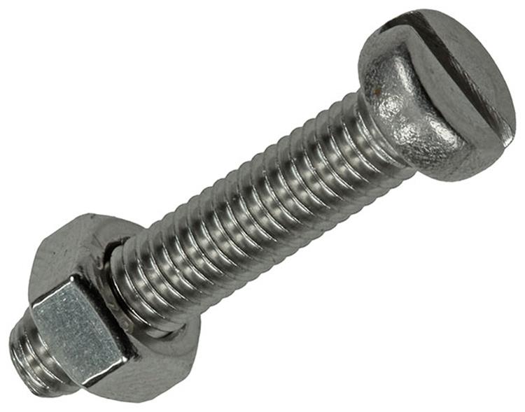 Mack 1019830 - cilindro de tornillo metálico. cabeza + tuerca acero inoxidable 4 pzs m6x30 | 10 piezas