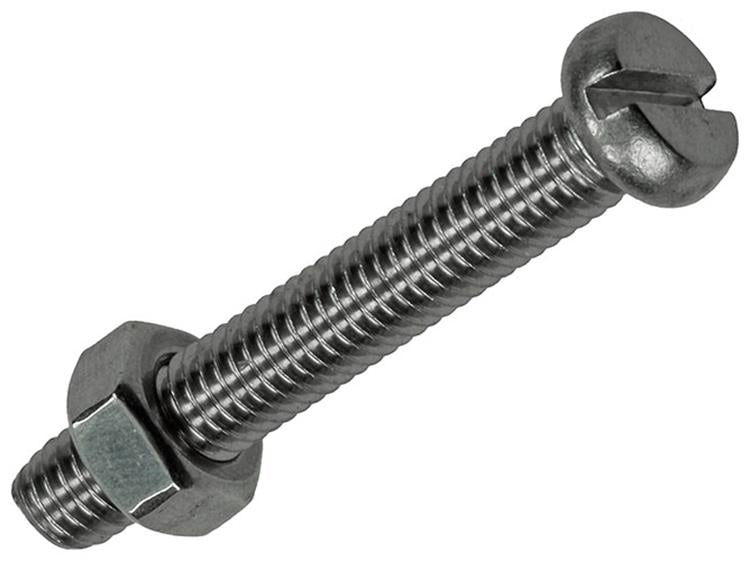 Mack 1019831 - cilindro de tornillo metálico. cabeza + tuerca acero inoxidable 3 piezas m6x40 | 10 piezas