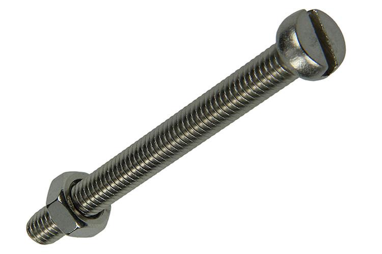 Mack 1019832 - cilindro de tornillo metálico. cabeza + tuerca acero inoxidable 2 uds m6x60 | 10 piezas
