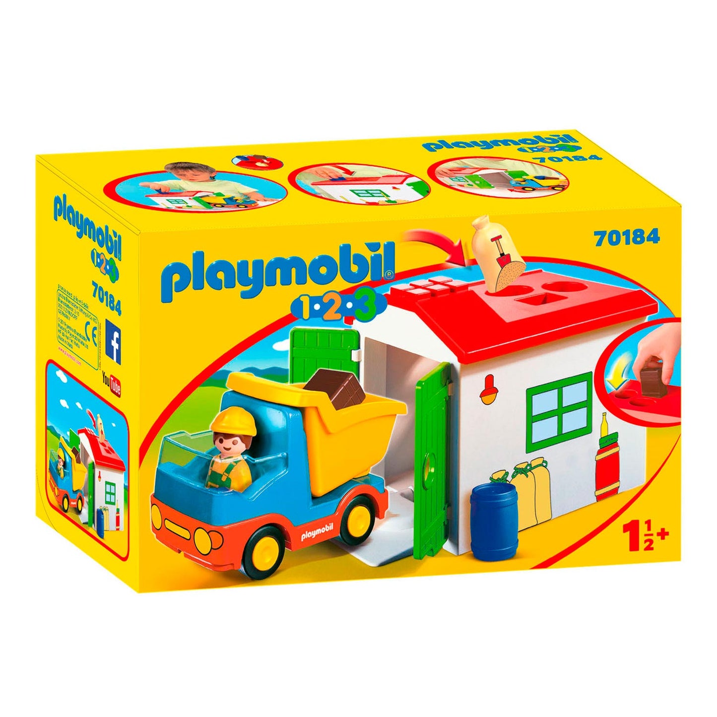 PlayMobil 1.2.3. Werkman con clasificación de garaje 70184