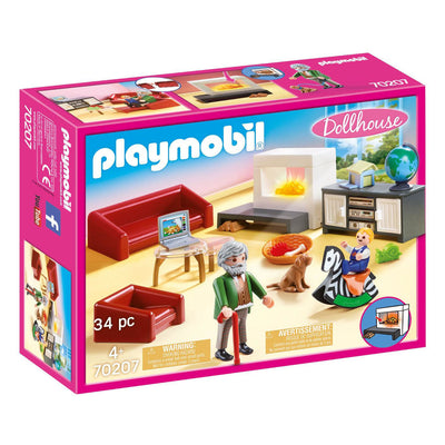 PlayMobil Dollhouse Sala de estar con chimenea 70207