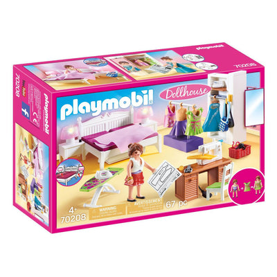 PlayMobil Dollhouse dormitorio con diseño de moda Hoek 70208