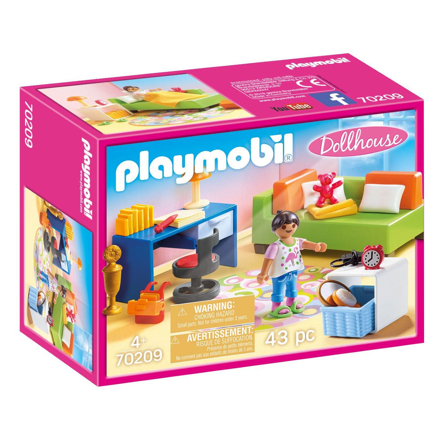 Playmobil Dollhouse per bambini camera per bambini con divano letto 70209