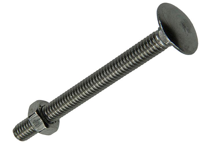 Mack 1019910 - perno para madera + tuerca acero inoxidable 2 piezas m6 x 60 mm | 10 piezas