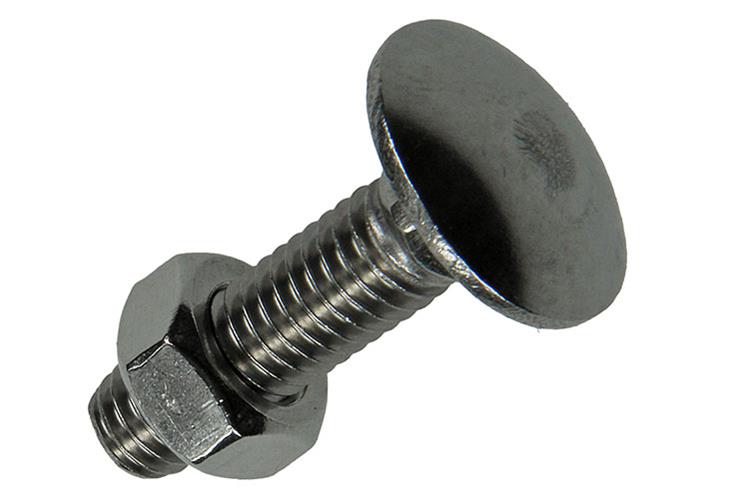 Mack 1019914 - perno para madera + tuerca acero inoxidable 5 piezas m8 x 30 mm | 5 piezas