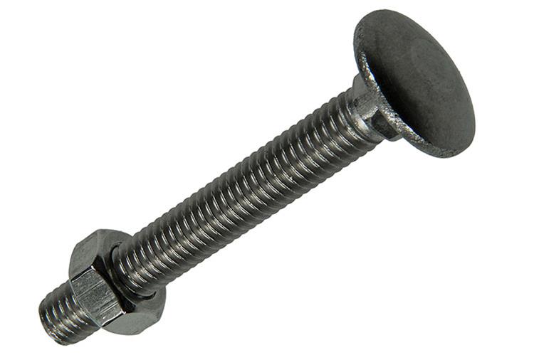 Mack 1019917 - perno para madera + tuerca acero inoxidable 3 piezas m8 x 60 mm | 5 piezas