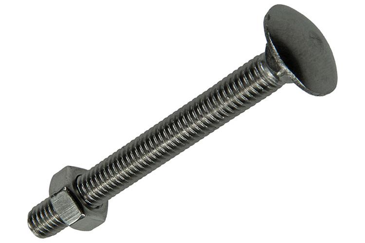 Mack 1019918 - perno para madera + tuerca acero inoxidable 2 piezas m8 x 70 mm | 5 piezas