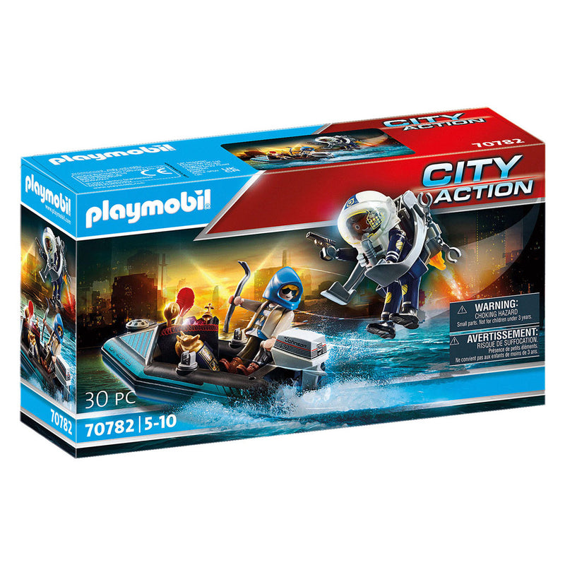 Playmobil City Action Police Jetpack Arresto dell'Art Thief 70782