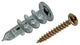 Mack 1017889 - Taco para placa de yeso plt + tornillo zamac 4uds 6 x 38 mm | 10 piezas