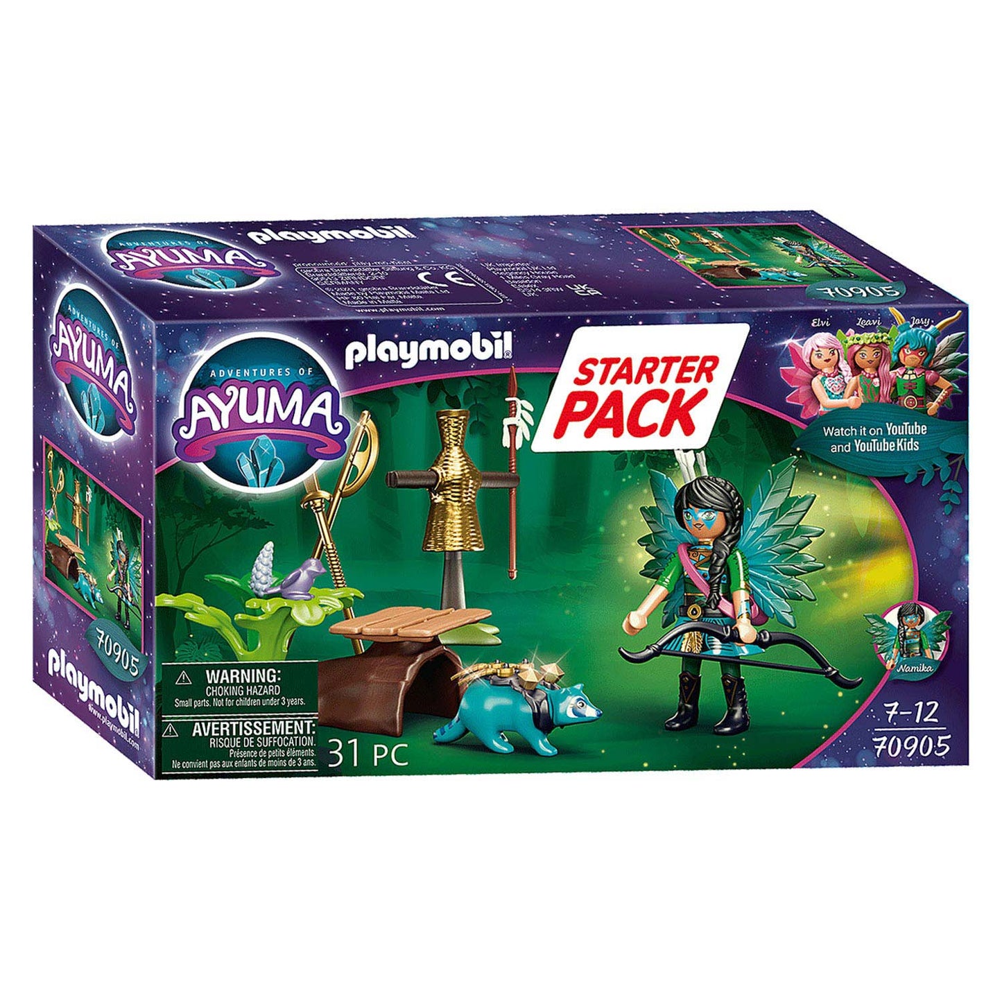 Playmobil Ayuma Starter Set Hada Caballero con Mapache 70905