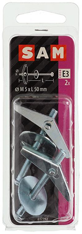 Mack 1017892 - tapón paraguas acero galvanizado 2 2 piezas m5 x 50 mm | 5 piezas
