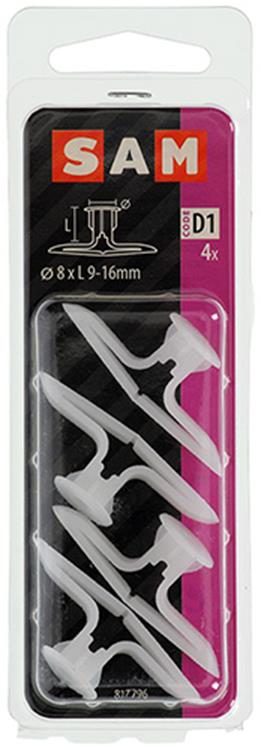 Mack 1017894 - taco hueco nylon 4uds tb | 10 piezas