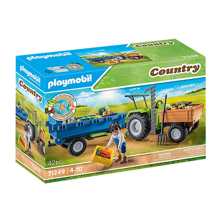 Playmobil Country Tractor con trailer 71249