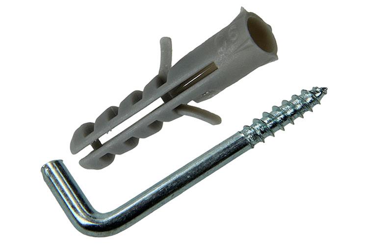 Mack 1017900 - taco + tornillo pulgar polieth 8uds 6mm 4x40mm | 5 piezas