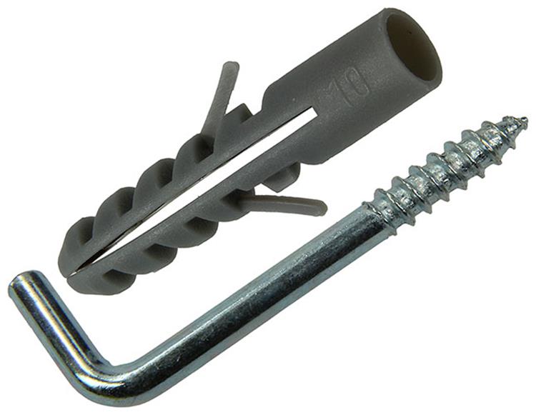 Mack 1017902 - taco + tornillo pulgar polieth 4pzs 10mm 6x60mm | 5 piezas