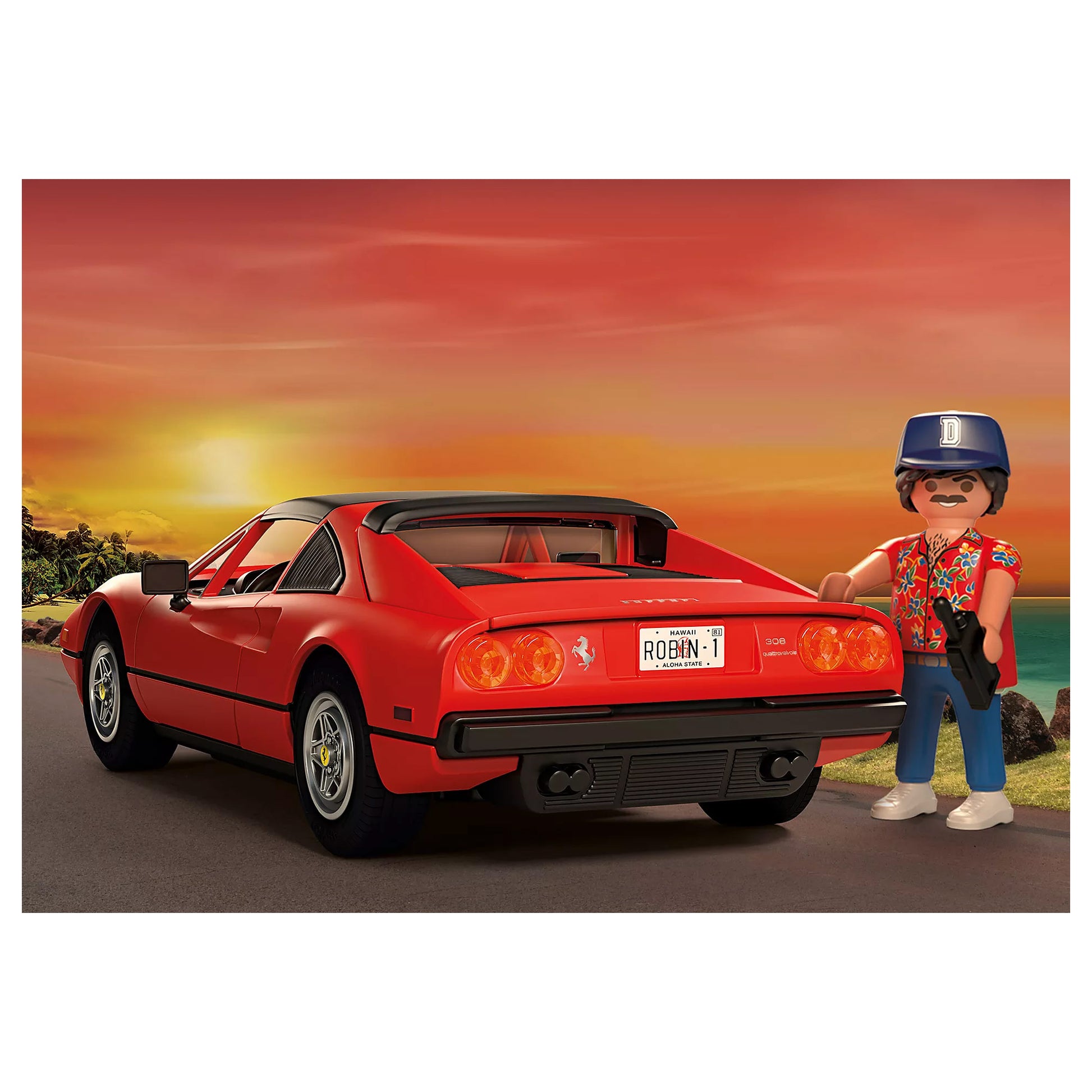 Playmobil Famous Magnum, P.I. Ferrari 308 GTS Quattro