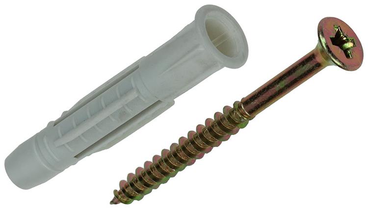 Mack 1017905 - taco universal + tornillo polieth6uds 10mm 6.0x70mm | 5 piezas