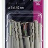Mack 1017906 - taco clavo de nylon poliamida 16 piezas 5 x 50 mm | 5 piezas