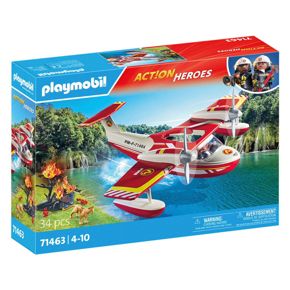 PlayMobil Action Heroes Plane de chimenea con función extinguante 71463