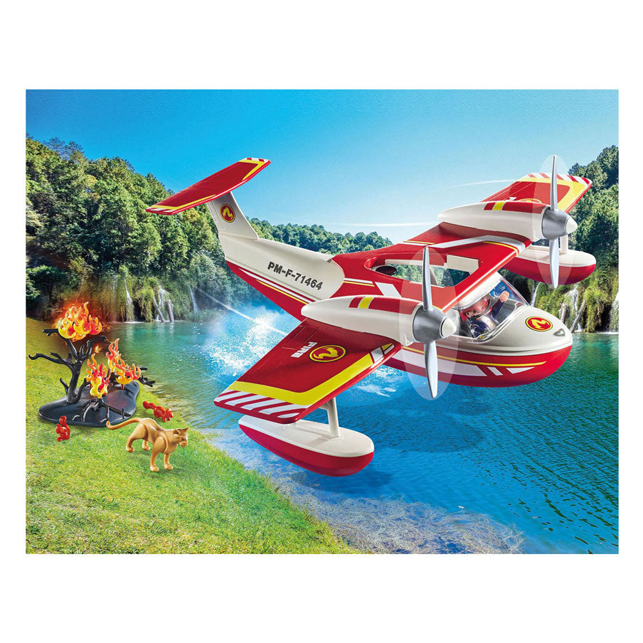 PlayMobil Action Heroes Plane de chimenea con función extinguante 71463