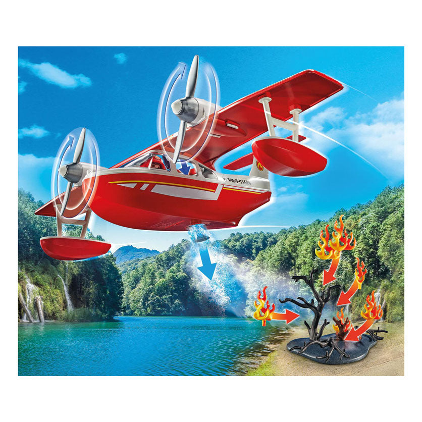 PlayMobil Action Heroes Plane de chimenea con función extinguante 71463