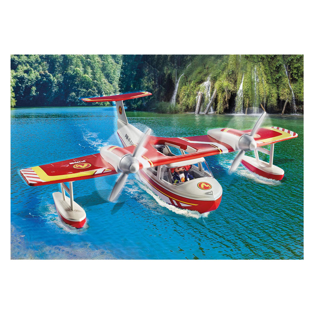 PlayMobil Action Heroes Plane de chimenea con función extinguante 71463