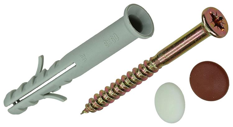 Mack 1017912 - taco marco con tornillo poliamida 12 piezas 8 x 60 mm | 5 piezas