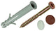 Mack 1017912 - taco marco con tornillo poliamida 12 piezas 8 x 60 mm | 5 piezas