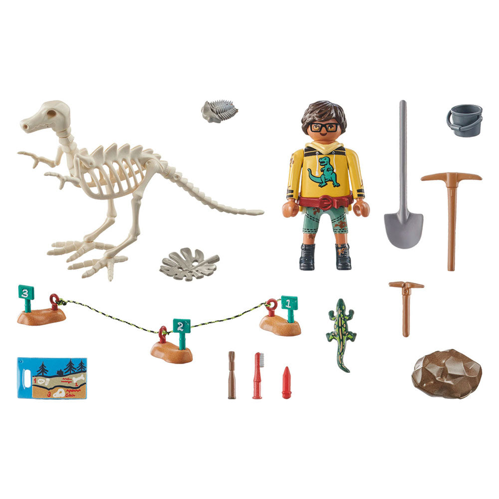 Playmobil Dinos Excavation Area con Dinosaurus Skeleton 71527