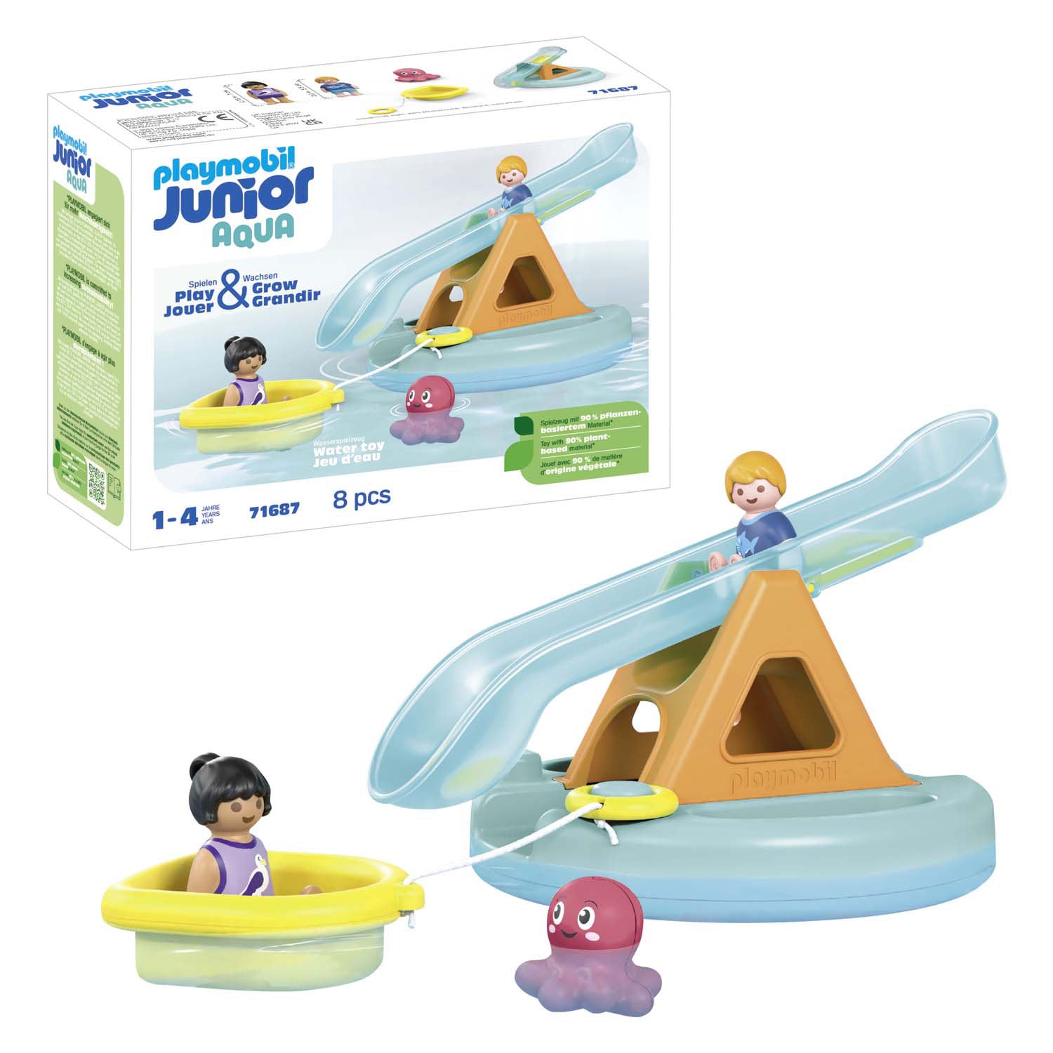 Playmobil Junior Swim Island con tobogán de agua 71687