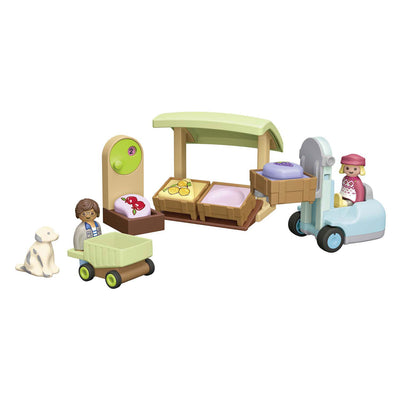 PlayMobil 1.2.3. Pista de mercado orgánico y carretilla elevadora 71691