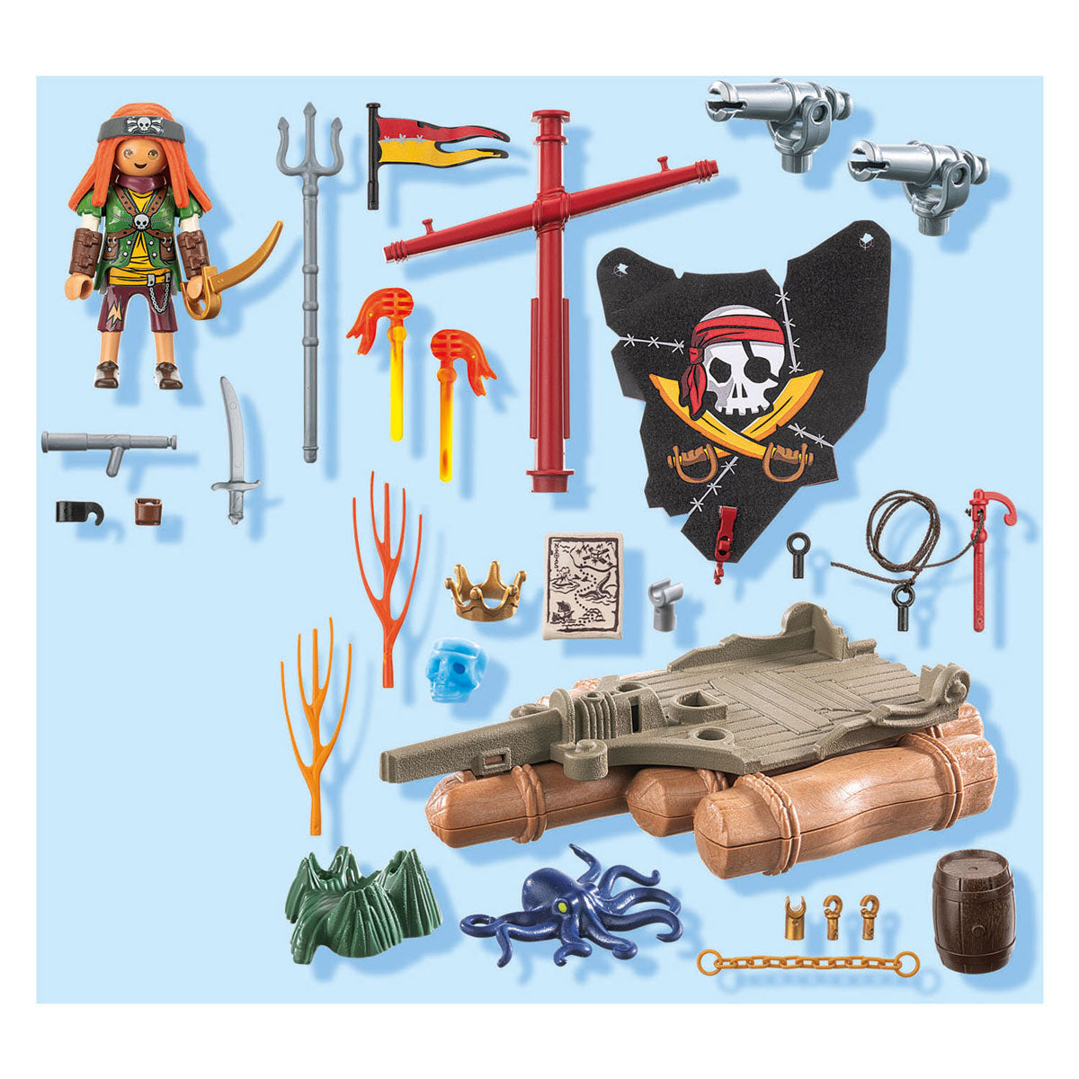 PlayMobil 71794 balsa pirata con tesoro
