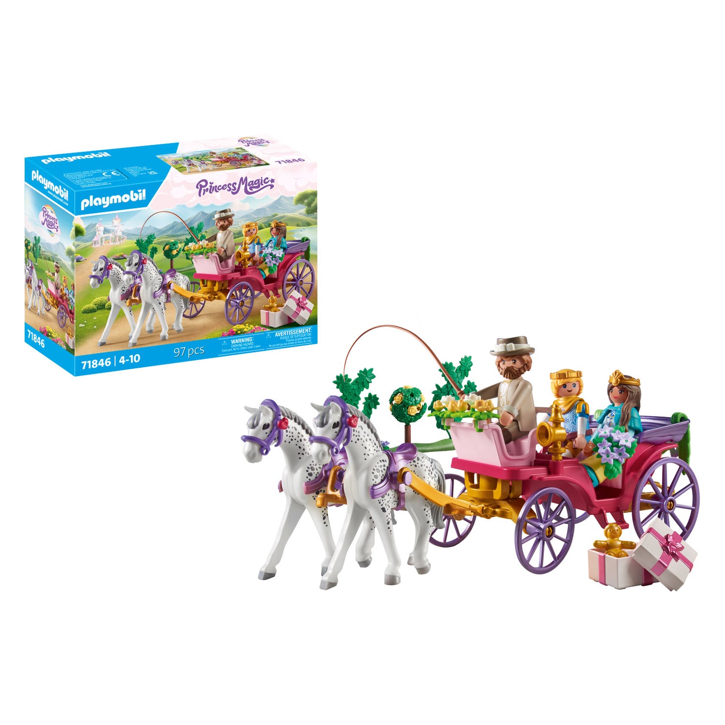 PlayMobil 71846 Viaje de entrenador con Prince y Princess