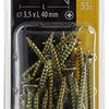 Mack 1017967 - tornillo para aglomerado con cabeza chapada en amarillo. 55 piezas 3,5 x 40 mm | 5 piezas
