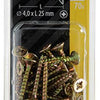Mack 1017970 - tornillo para aglomerado con cabeza chapada en amarillo. 70 piezas 4,0 x 25 mm | 5 piezas