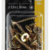 Mack 1017984 - Tornillo para aglomerado con cabeza chapada en amarillo. 40 piezas 5,0 x 30 mm | 5 piezas