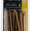 Mack 1017990 - Tornillo para aglomerado con cabeza chapada en amarillo. 20 piezas 5,0 x 70 mm | 5 piezas