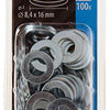 Mack 1018118 - arandela acero galvanizado 100 uds 8,4 x 16 mm | 5 piezas