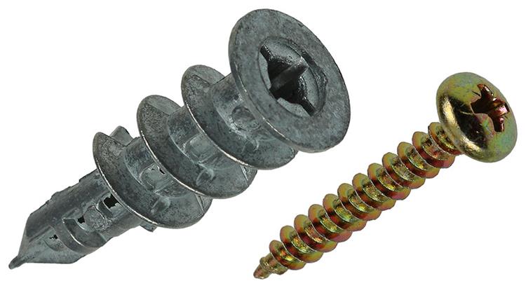 Mack 1018161 - taco para placas de yeso + tornillo. zamac 15uds 6 x 38 mm | 5 piezas