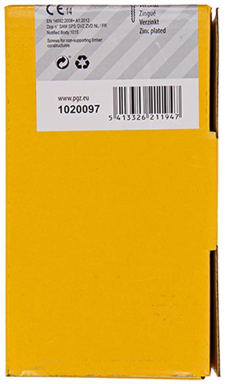 Mack 1020097 - tornillo para aglomerado con cabeza amarillo vz 200 uds 4,0 x 60 mm | 2 piezas