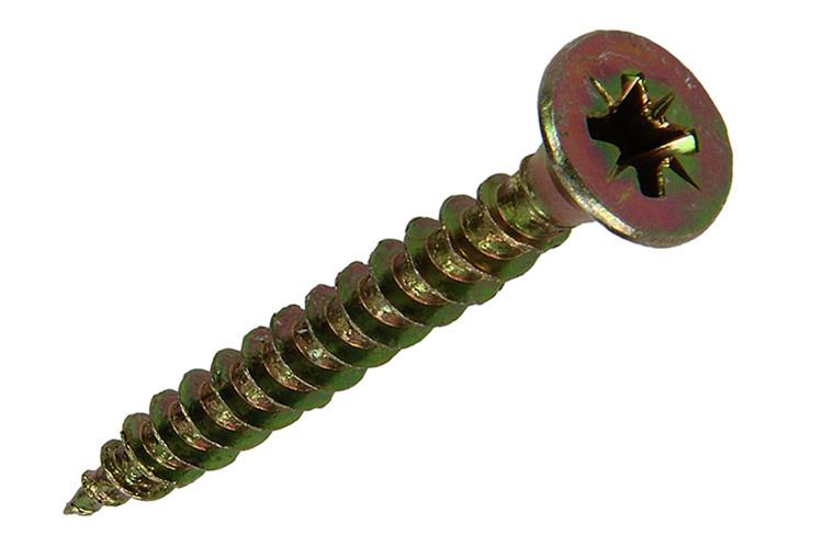 Mack 1020113 - tornillo para aglomerado con cabeza amarilla con 200 piezas 5,0 x 40 mm | 3 piezas