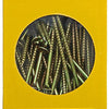 Mack 1020118 - tornillo para aglomerado con cabeza amarillo vz 100 piezas 5,0 x 80 mm | 3 piezas
