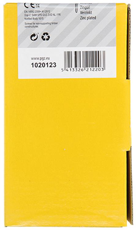 Mack 1020123 - tornillo para aglomerado con cabeza amarilla con 100 piezas 6,0 x 60 mm | 2 piezas