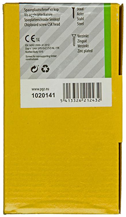 Mack 1020141 - tornillo aglomerado vz kp-autoblocantegvz 200uds 4,0 x 50 mm | 3 piezas